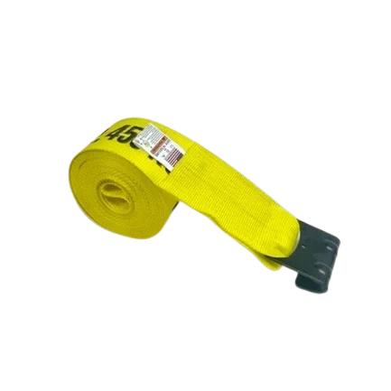 Heavy-Duty Ratchet Strap 4"x30' Flat Hooks, 5,400 lb, Model A-4X30RFH