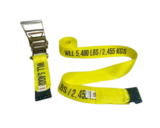 Heavy-Duty Ratchet Strap 4"x30' Flat Hooks, 5,400 lb, Model A-4X30RFH