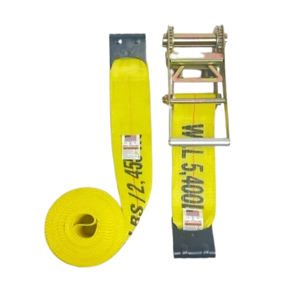 Heavy-Duty Ratchet Strap 4"x30' Flat Hooks, 5,400 lb, Model A-4X30RFH