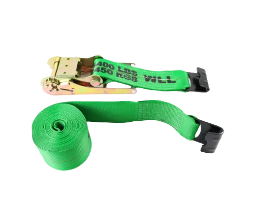 Heavy-Duty Ratchet Strap 4"x30' Flat Hooks, 5,400 lb, Model A-4X30RFH