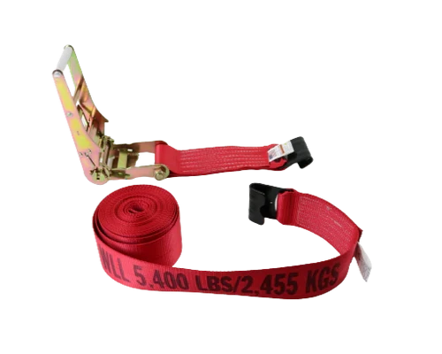 Heavy-Duty Ratchet Strap 4"x30' Flat Hooks, 5,400 lb, Model A-4X30RFH