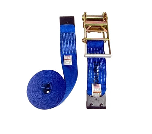 4" x 30' Ratchet Strap with Flat Hooks, 5,400 lb, Model A-4X30RFH-DW