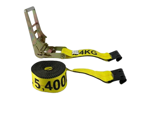 Ratchet Strap Assembly 4" x 30' with Flat Hooks, 5,400 lb, Model A-4X30RFH-I
