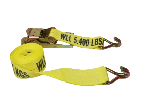 Heavy-Duty Ratchet Strap 4" x 30' with Wire Hooks, 5,400 lb, Model A-4X30RWHK