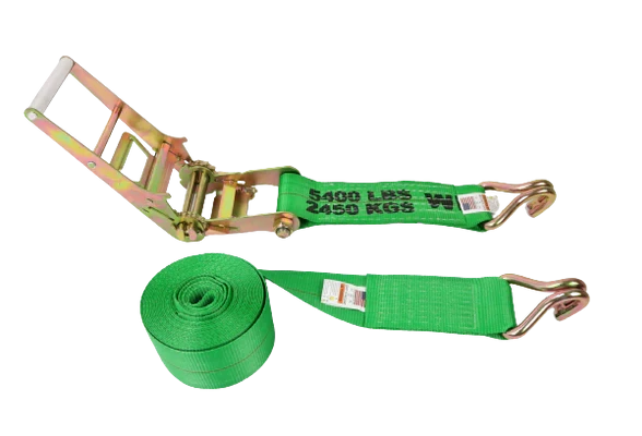 Heavy-Duty Ratchet Strap 4" x 30' with Wire Hooks, 5,400 lb, Model A-4X30RWHK