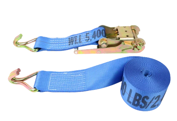 Heavy-Duty Ratchet Strap 4" x 30' with Wire Hooks, 5,400 lb, Model A-4X30RWHK