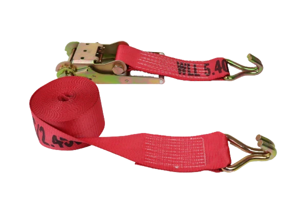 Heavy-Duty Ratchet Strap 4" x 30' with Wire Hooks, 5,400 lb, Model A-4X30RWHK