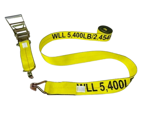 Ratchet Strap 4" x 30' Wire Hooks, 5,400 lb, Model A-4X30RWHK-I