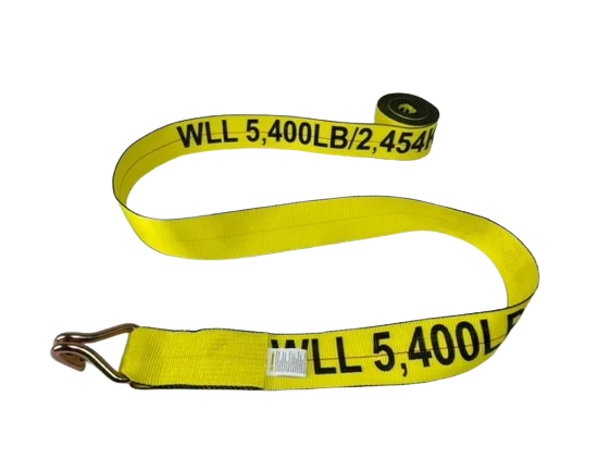 Ratchet Strap 4" x 30' Wire Hooks, 5,400 lb, Model A-4X30RWHK-I