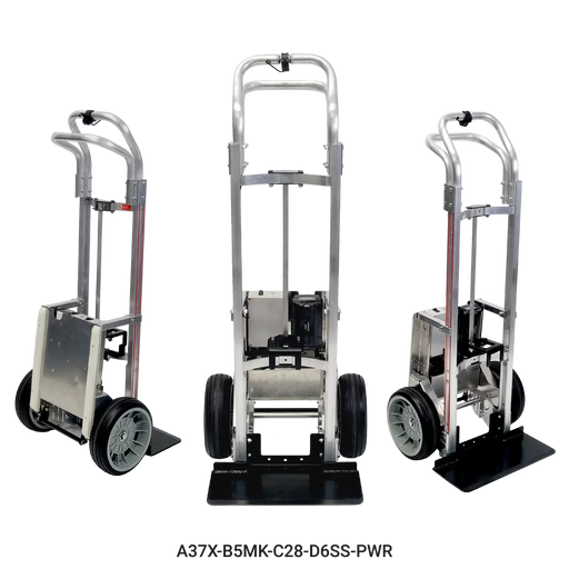 B&P Xcelorator Power Assist Hand Truck, Keg Configuration, Model A37X-B5MK-C28-D6SS-PWR