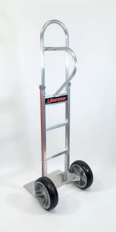 B&P Hand Truck, Straight Loop, Vertical Grip at 52" with 10" No Flat Wheels, Model HTA-0001