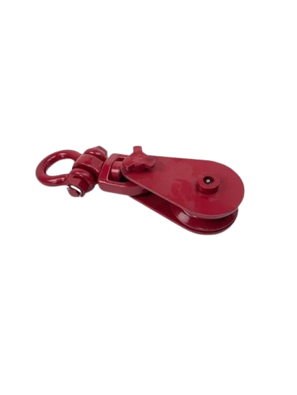 Snatch Block & Shackle 4.5" Sheave 3/8" to 1/2" Rope, 8,000 lb, Model AS-DB-SBD-S-4T-4S