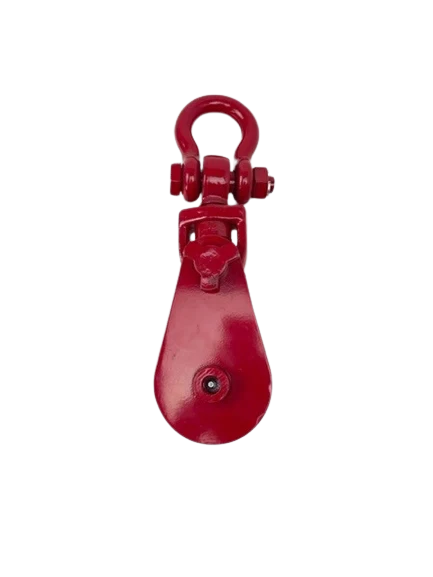 Snatch Block & Shackle 4.5" Sheave 3/8" to 1/2" Rope, 8,000 lb, Model AS-DB-SBD-S-4T-4S