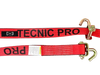 2" x 14' Red Tecnic Pro Webbing Wheel Strap with Swivel J Hooks, Model AS-KK2X14SSJR