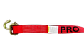 2" x 14' Red Tecnic Pro Webbing Wheel Strap with Swivel J Hooks, Model AS-KK2X14SSJR