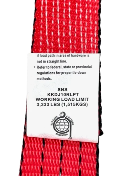 Ratchet Tie Down 2" x 11' Wire Hooks, 3,333 lb, Model AS-KKDJ10RLPT