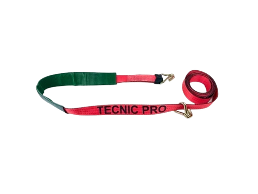 2" x 14' Replacement Strap & Wire Hooks, 3,333 lb, Model AS-KKDJ14LPT