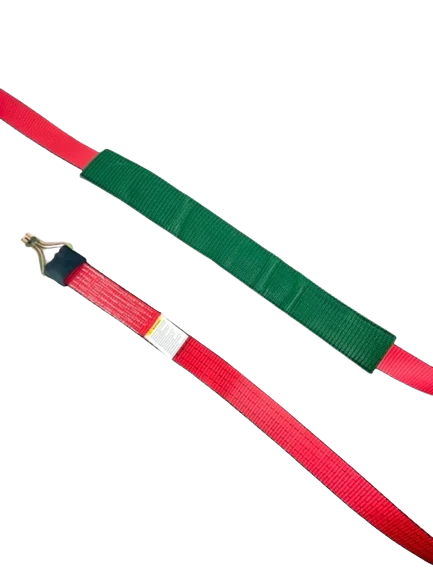2" x 14' Replacement Strap & Wire Hooks, 3,333 lb, Model AS-KKDJ14LPT
