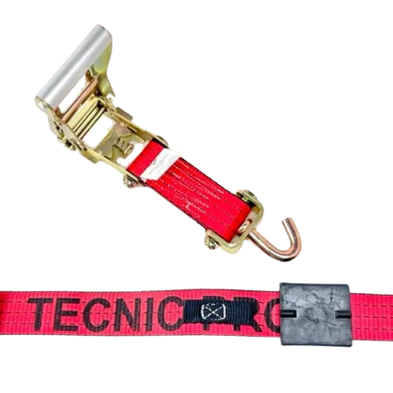 Ratchet Tie-Down Assembly 2" x 11' Swivel J-Hooks, 3,333 lb, Model AS-KKSJ10RT