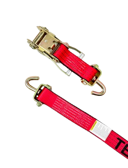 Ratchet Tie-Down Assembly 2" x 11' Swivel J-Hooks, 3,333 lb, Model AS-KKSJ10RT