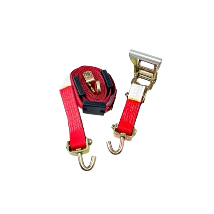 Ratchet Tie-Down Assembly 2" x 11' Swivel J-Hooks, 3,333 lb, Model AS-KKSJ10RT