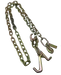 5/16" x 8' G70 Auto Transport Safety Chain RTJ Cluster Hook, 4,700 lb, Model AS-KTC018B