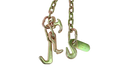 5/16" x 8' G70 Auto Transport Safety Chain RTJ Cluster Hook, 4,700 lb, Model AS-KTC018B