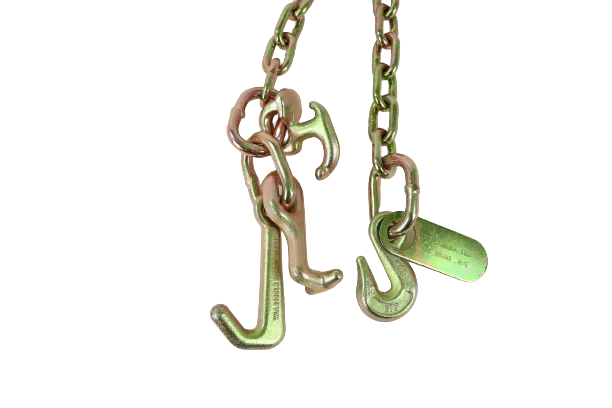 5/16" x 8' G70 Auto Transport Safety Chain RTJ Cluster Hook, 4,700 lb, Model AS-KTC018B
