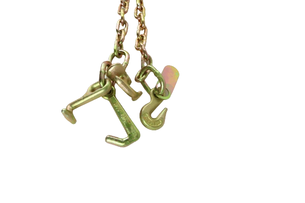 5/16" x 8' G70 Auto Transport Safety Chain RTJ Cluster Hook, 4,700 lb, Model AS-KTC018B
