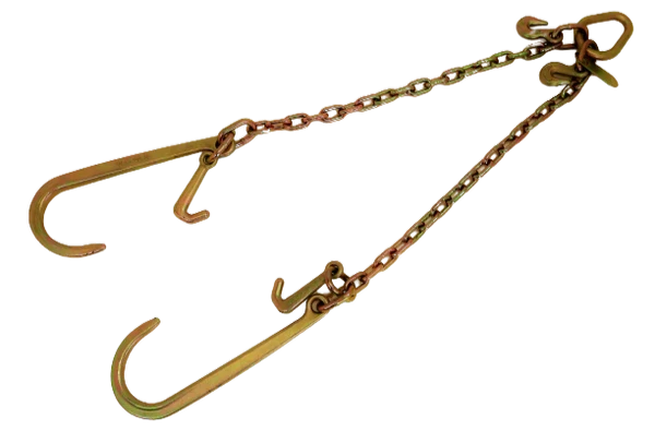 V-Bridle Chain Towing Kit 24" 15" J & Mini J Hooks, 4,700 lb, Model AS-KTC103A