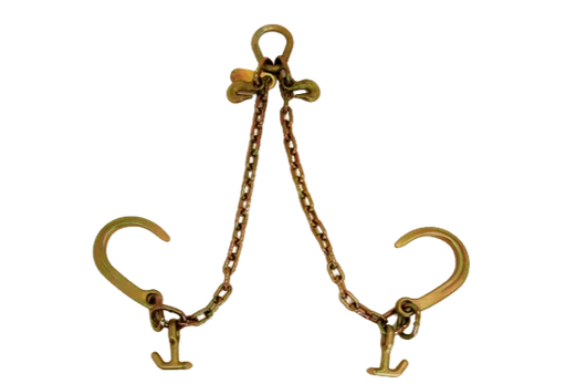 V Chain 24" 8" J Hooks & T-J Hooks, 4,700 lb, Model AS-KTC109A