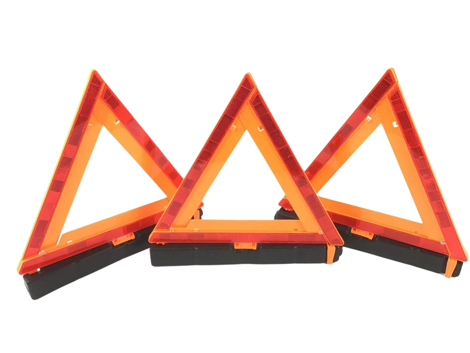 17.5" Reflective Warning Triangles Pack of 3 FMVSS 125 Compliant, Model AS-MRSTRG01