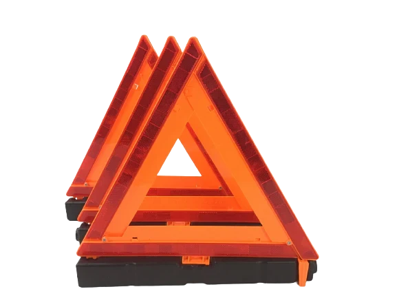 17.5" Reflective Warning Triangles Pack of 3 FMVSS 125 Compliant, Model AS-MRSTRG01