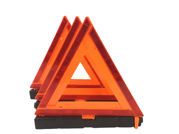 17.5" Reflective Warning Triangles Pack of 3 FMVSS 125 Compliant, Model AS-MRSTRG01