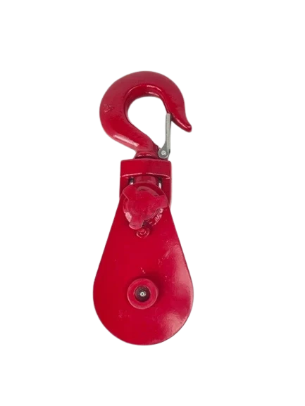 Snatch Block 6" Sheave Swivel Hook 5/8"-3/4" Rope, 16,000 lb, Model AS-SBD-H-8T-6S