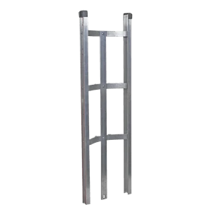 B&P Curved Back Frame 1 Vertical Strap Aluminum Hand Truck Part, Model B4