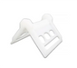 4" x 4" x 5 1/4" White Corner Protector for 4" Webbing, Model C-CP4