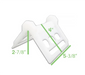 4" x 4" x 5 1/4" White Corner Protector for 4" Webbing, Model C-CP4