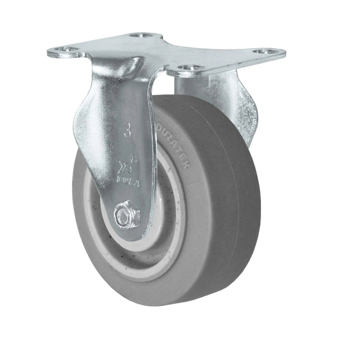 3" x 1-1/4" TPR Rigid Caster, 210 lb, Model CAM60009-TPR3in