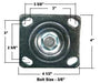 5" Solid TPR Swivel All Terrain Caster, Model CB-ATSC5