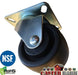 3" x 1-3/4" Pan Dolly Caster, 3-1/8" x 4-1/8" Top Plate, 500 lb, Model CB-HDPDC3