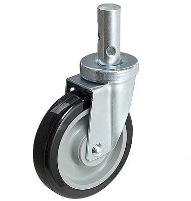 B&P 5" x 1-1/4" Polyurethane Swivel Caster, 350 lb, Model CB-UHTRC5