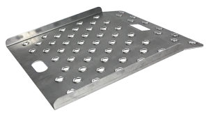 B&P Aluminum Curb Ramp 27"x27" High-Traction, 750 lb, Model CRP2727