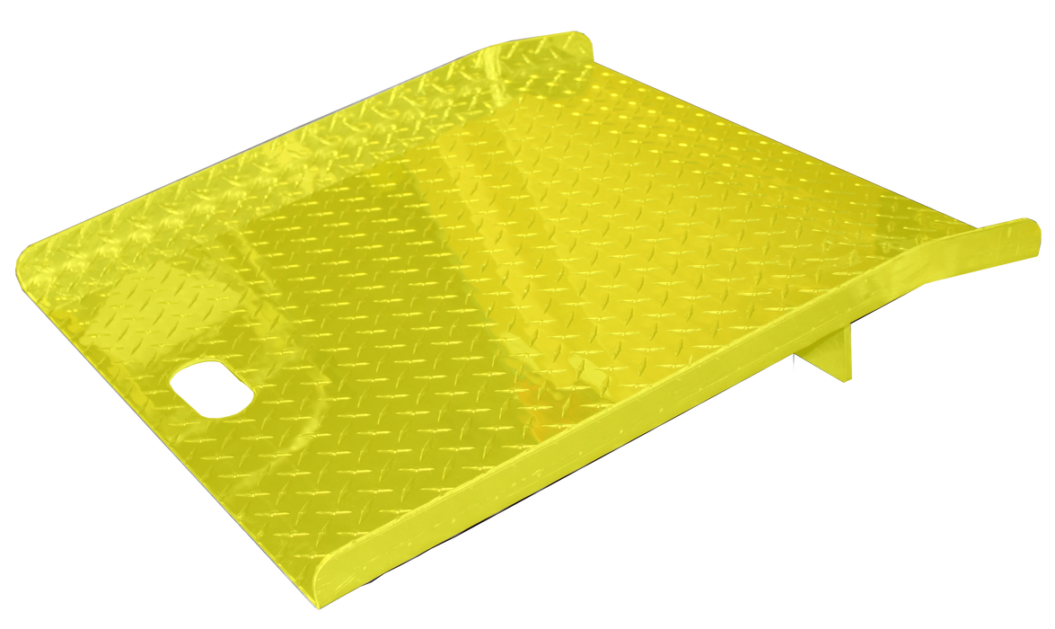 B&P Aluminum Curb Ramp 27"x27" Safety Yellow, 750 lb, Model CRP2727-SY