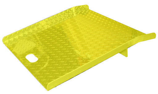 B&P Aluminum Curb Ramp 27"x27" Safety Yellow, 750 lb, Model CRP2727-SY