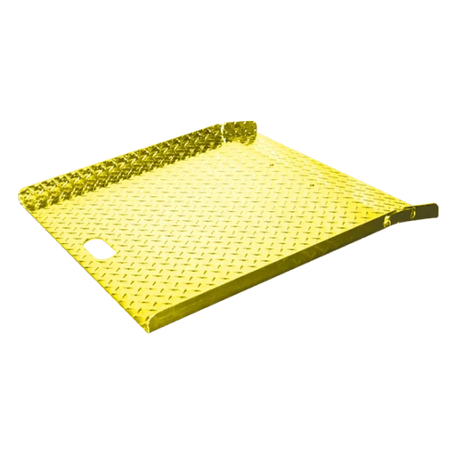 B&P Tread Plate Deck 27" x 27" Riveted Handle Safety Yellow, Model CRU2727-SY