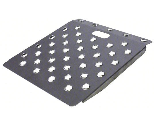 B&P Aluminum Punched Deck Wedge Curb Ramp, 600 lb, Model CRW2224