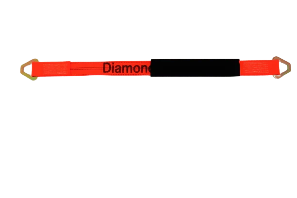 2" x 36" Diamond Weave Axle Strap 4 Pack with Steel D-Rings, 3,333 lb, Model CT-2X36AX-DW