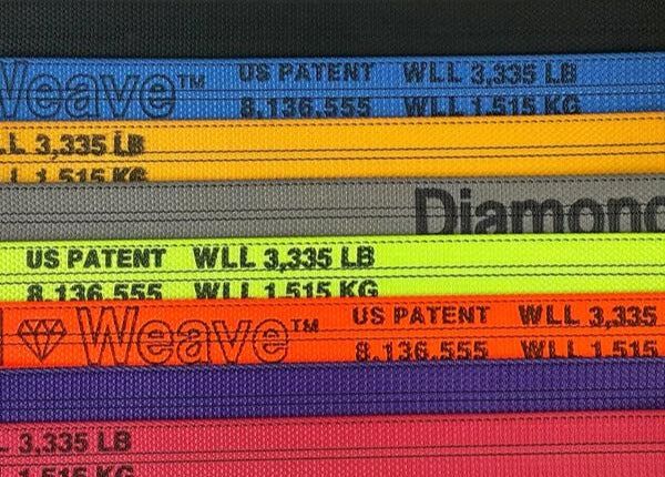 Diamond Weave Lasso Strap 2" x 8' with O-Ring, 3,333 lb, Model CT-2X8OR-DW