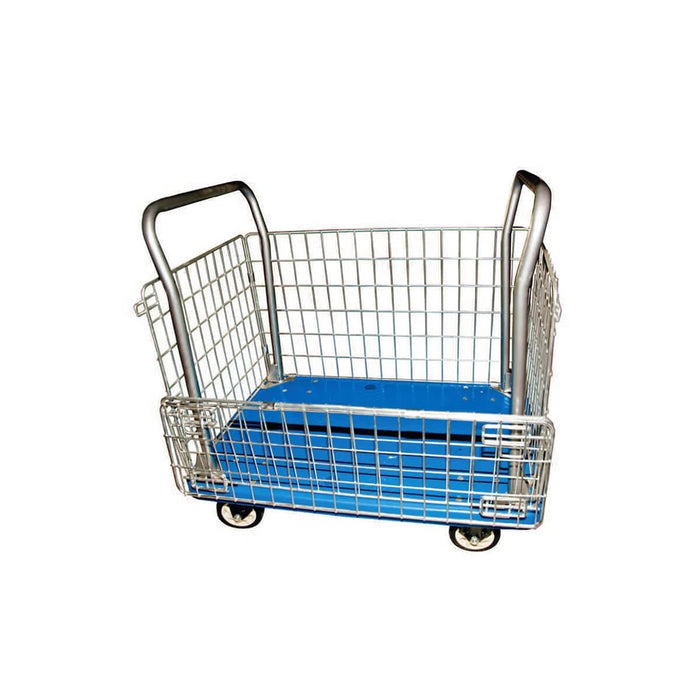 Industrial Wired Platform Truck & Wire Mesh Sides, 660 lb, Model FD300-WB